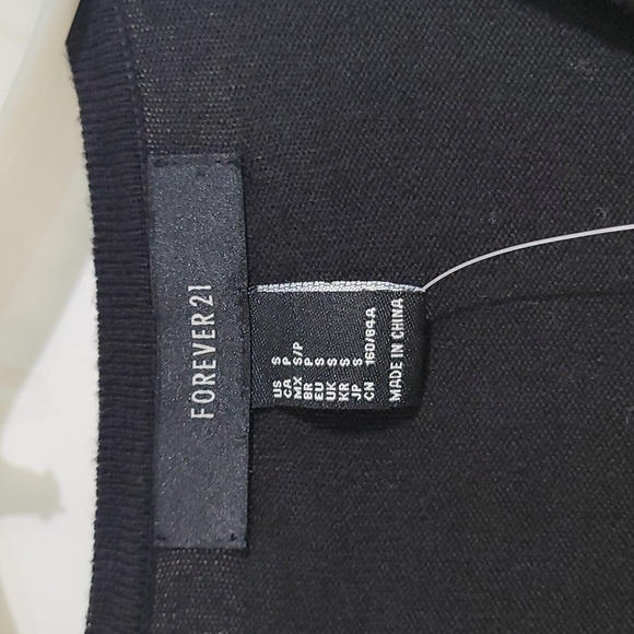 NWT Forever 21 Black Sweater Dress Longsleeve Black Size Small - Picture 5 of 10